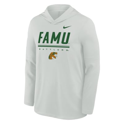  Florida A&M Rattlers Nike Basketball Lightweight Dri-FIT Hoodie - Gray