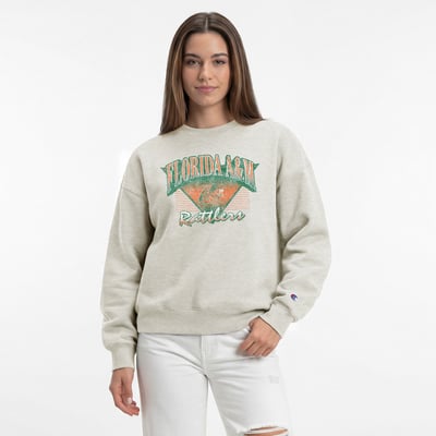  Florida A&M Rattlers Champion Women's  All-Star Weave Sweatshirt - Oatmeal