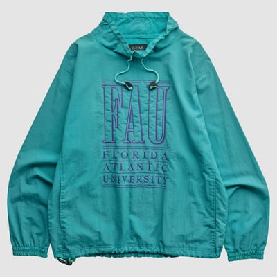 Florida Atlantic Owls Gear For Sports 90s Pullover Jacket - Teal - M by Fanatics Real Vintage