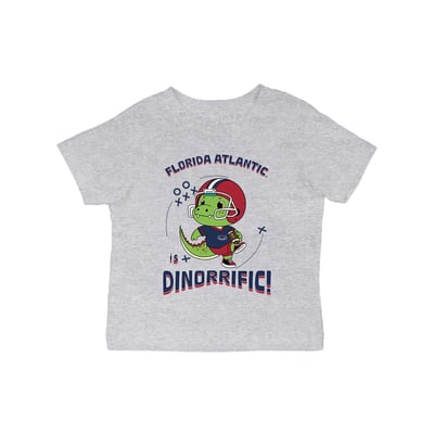 Florida Atlantic Owls Vive La Fete Infant Dinorrific T-Shirt - Gray