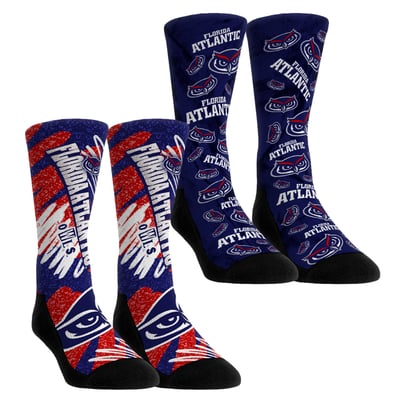 Florida Atlantic Owls Rock Em Unisex Two-Piece Team Blast Crew Socks Set