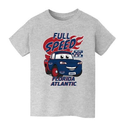  Florida Atlantic Owls Vive La Fete Youth Full Speed T-Shirt - Gray