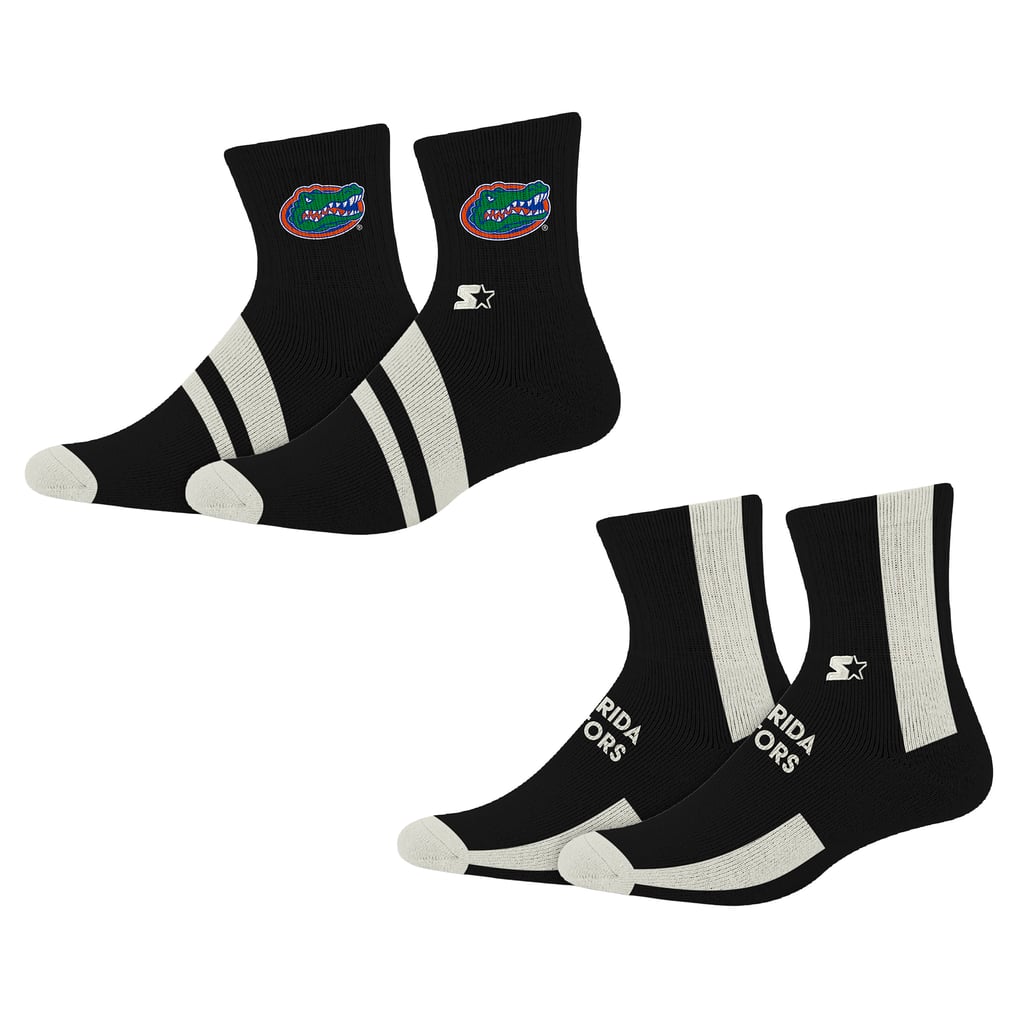 Florida Gators Starter  Summit Stripe 2-Pair Pack Quarter Socks - Black
