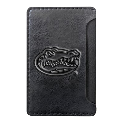 Florida Gators Debossed Faux Leather Phone Wallet Sleeve - Black