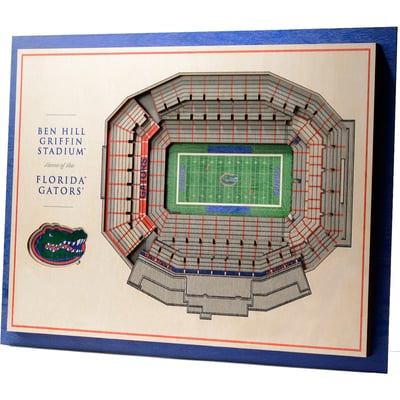 Florida Gators Fanpoint 17'' x 13'' 5-Layer StadiumView 3D Wall Art
