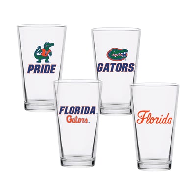 Florida Gators 16oz. Collector Pint Glass Four-Piece Set