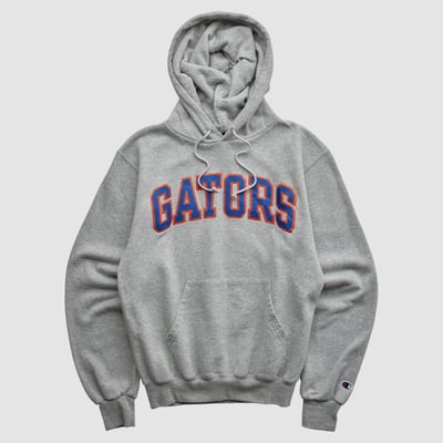 Florida Gators Champion 2000s Hooded Pullover Sweatshirt - Heather Gray - XS by Fanatics Real Vintage