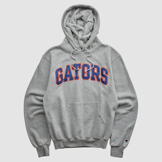 Florida Gators Champion 2000s Hooded Pullover Sweatshirt - Heather Gray - XS by Fanatics Real Vintage