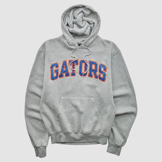 Florida Gators Champion 2000s Hooded Pullover Sweatshirt - Heather Gray - XXS by Fanatics Real Vintage