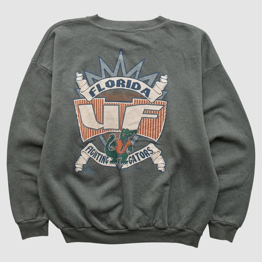 Florida Gators Lee Apparel 90s Pullover Sweatshirt - Dark Heather Gray - L by Fanatics Real Vintage