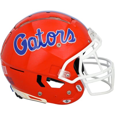 Florida Gators Fanatics Authentic Team-Issued Orange Schutt Helmet from the Football Program - Size L - HH98514871