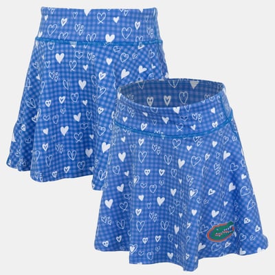 Florida Gators ZooZatz Girls Youth Heart Flowy Skort - Royal