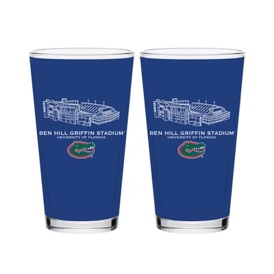  Florida Gators Indigo Falls Core Stadium Pint Glass 2-Pack