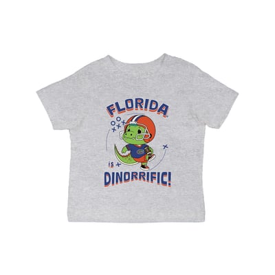 Florida Gators Vive La Fete Infant Dinorrific T-Shirt - Gray