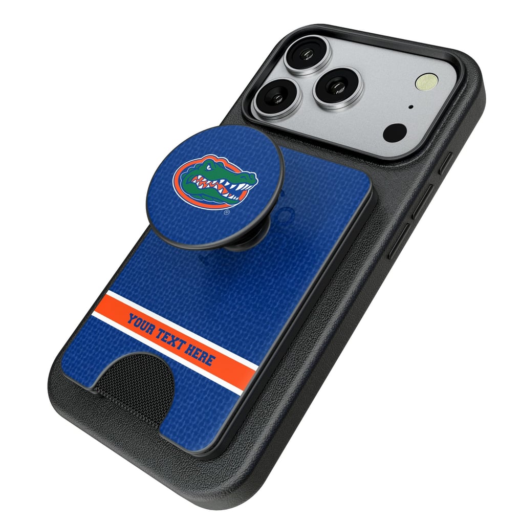 Florida Gators Keyscaper Personalized Endzone Solid PopSockets Magnetic Wallet