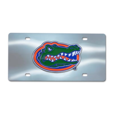 Florida Gators Logo Brands Chrome Diecast License Plate