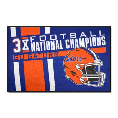 Florida Gators Logo Brands Football National Champions 19" x 30" Dynasty Starter Mat
