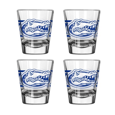 Florida Gators Logo Brands Four-Piece Stripe Shot Glass Set