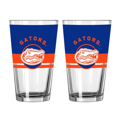 Florida Gators Logo Brands Two-Piece 16oz. Horizon Pint Glass Set
