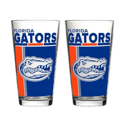 Florida Gators Logo Brands Two-Piece 16oz. Pint Glass Set