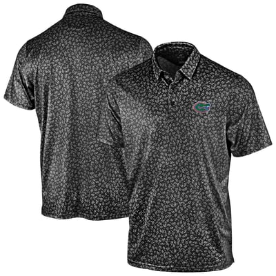 Florida Gators Antigua Mono Floral Polo - Black