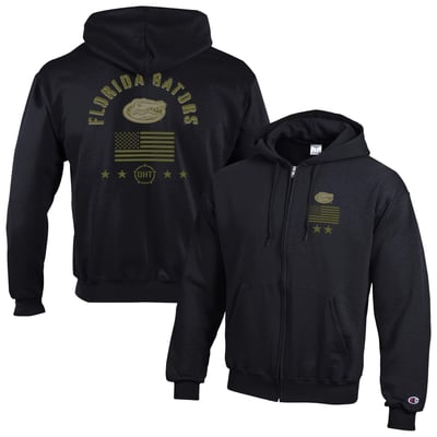  Florida Gators Champion Operation Hat Trick Flag Powerblend Fleece Full-Zip Hoodie - Black