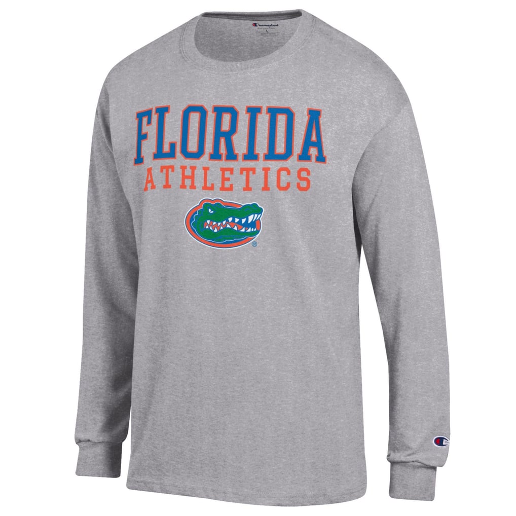  Florida Gators Champion Athletics Logo Stack Long Sleeve T-Shirt - Gray
