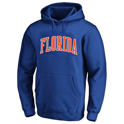 Florida Gators Champion Arch Over Tackle Twill Hoodie - Royal