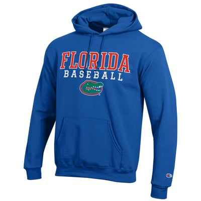  Florida Gators Champion Baseball Stacked Pullover Hoodie - Royal