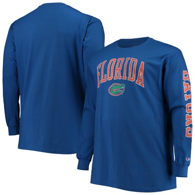 Florida Gators Champion Big & Tall Arch Over Logo Long Sleeve T-Shirt - Royal
