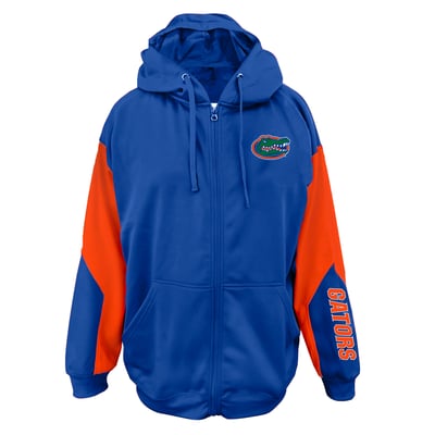Florida Gators Fanatics Big & Tall Sleeve Block Full-Zip Hoodie - Royal