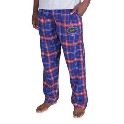 Florida Gators Fanatics Big & Tall Ultimate Plaid Flannel Pajama Pants - Royal/Orange