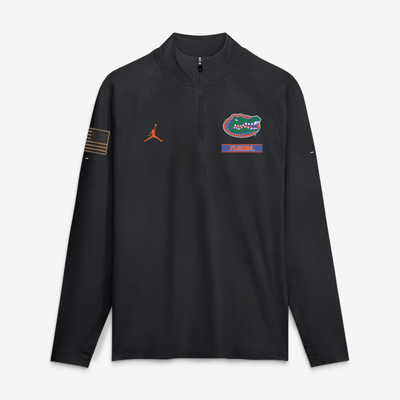 Florida Gators Jordan Brand 2026 Military Appreciation Stride Raglan Dri-FIT Half-Zip Pullover - Black