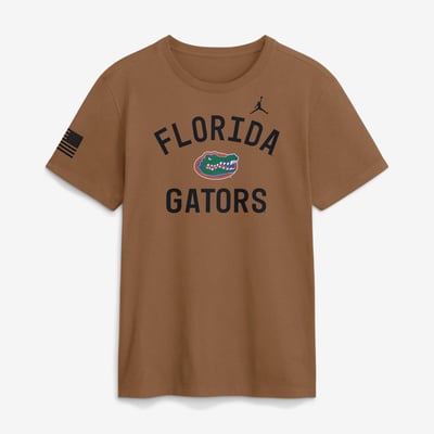 Florida Gators Jordan Brand 2026 Military Appreciation Sideline Dri-FIT T-Shirt - Brown