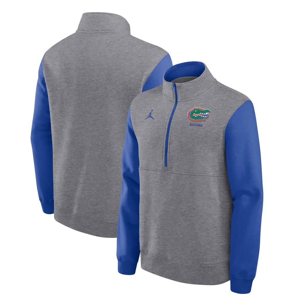 Florida Gators Jordan Brand Club Fleece Half-Zip Pullover - Heather Gray