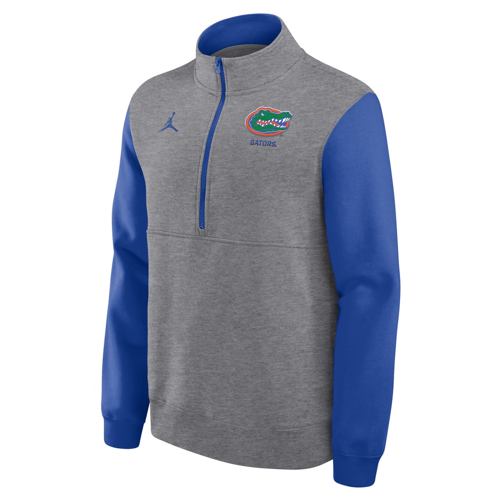 Florida Gators Jordan Brand Club Fleece Half-Zip Pullover - Heather Gray