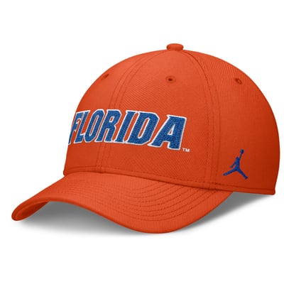 Florida Gators Jordan Brand Letter Rise SwooshFlex Dri-FIT Hat - Orange