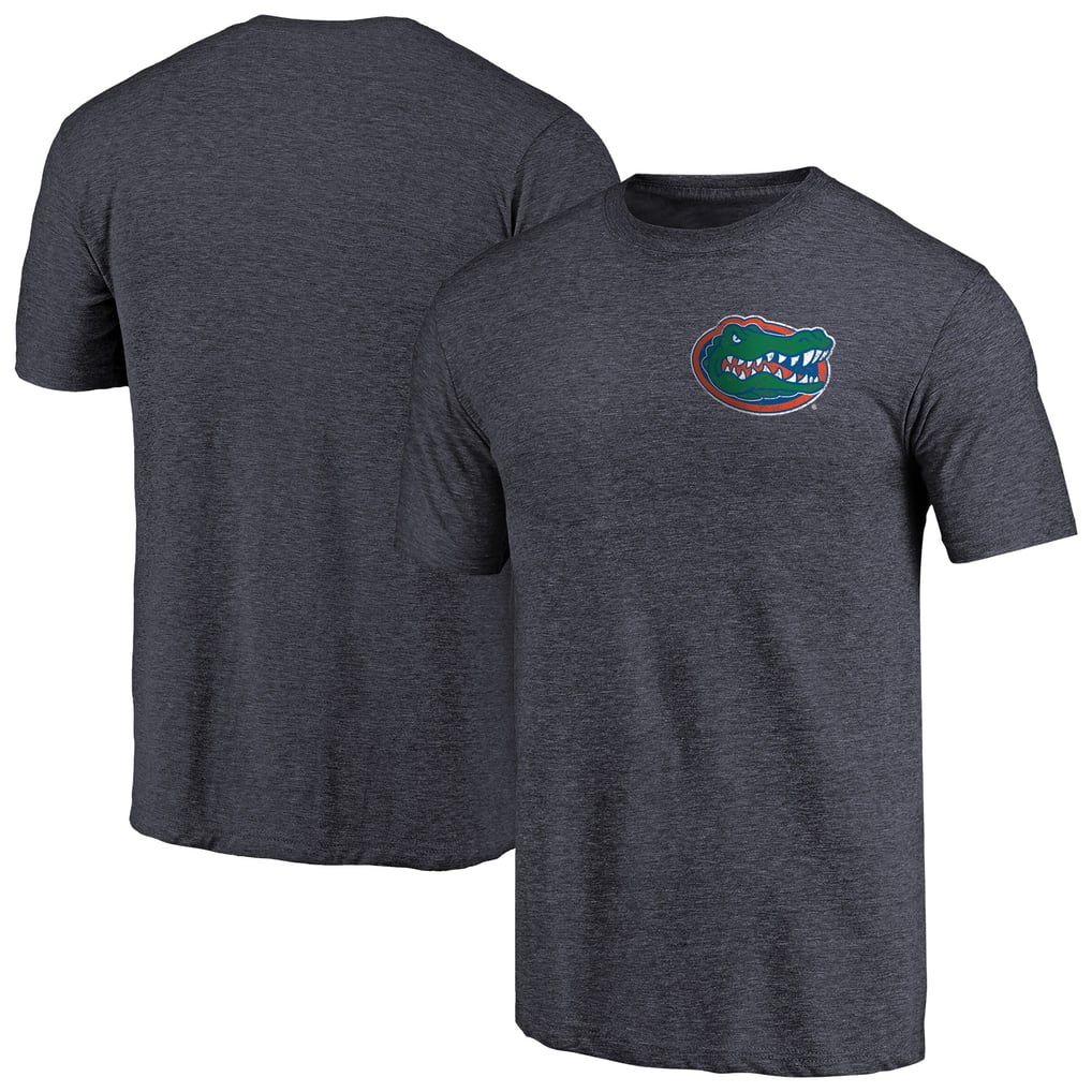 Florida Gators Left Chest Distressed Logo Tri-Blend T-Shirt - Navy Heathered