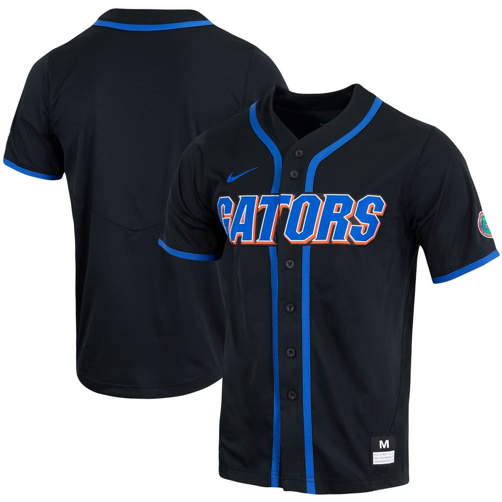 Florida Gators Nike Replica Full-Button Baseball Jersey - Black
