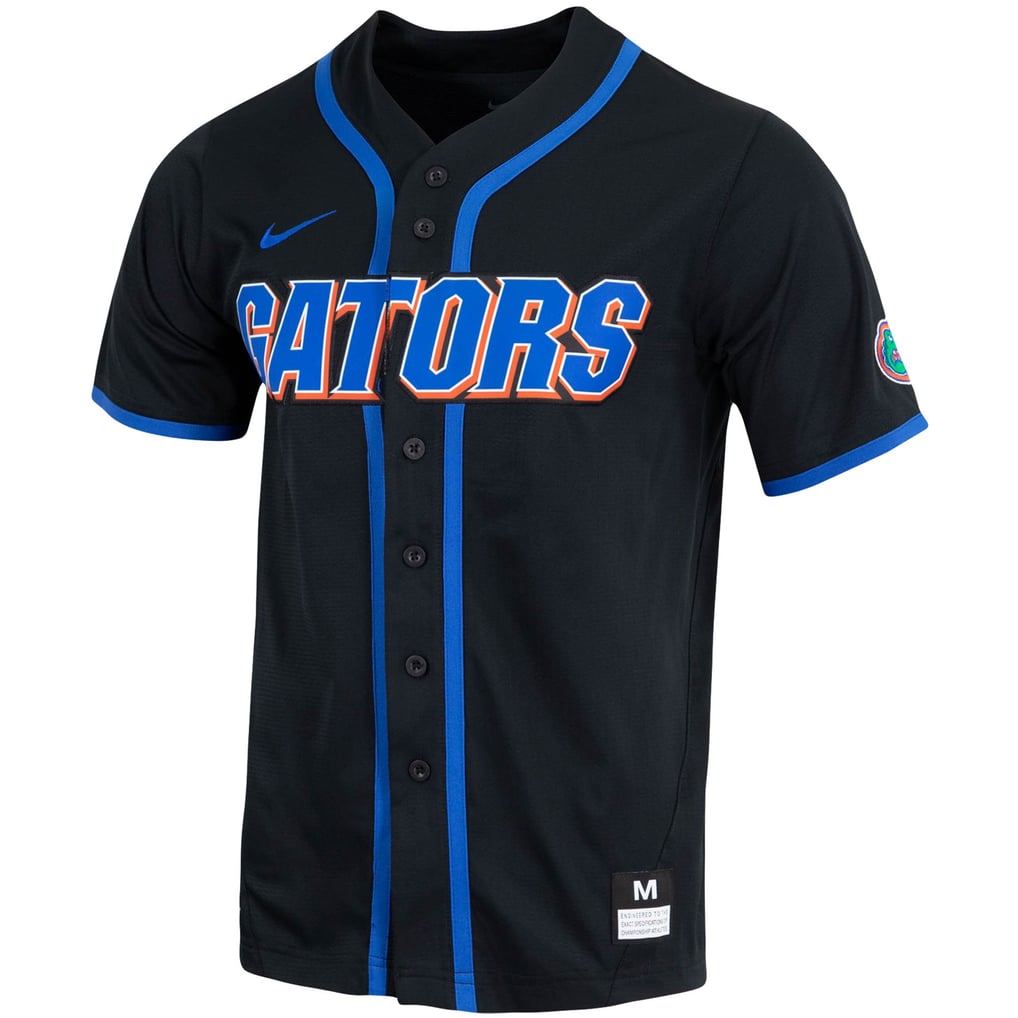 Florida Gators Nike Replica Full-Button Baseball Jersey - Black