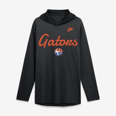  Florida Gators Nike Tri-Blend Dri-FIT Long Sleeve Hooded T-Shirt - Black