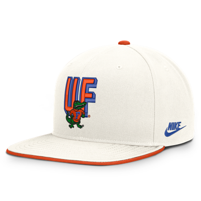  Florida Gators Nike Legacy Letter & Mascot Pro Snapback Hat - White