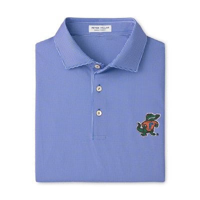 Florida Gators Peter Millar Border Performance Jersey Polo - Royal
