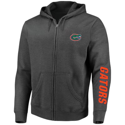 Florida Gators Profile Big & Tall Full-Zip Hoodie - Heather Charcoal