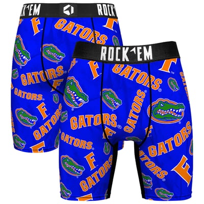  Florida Gators Rock Em All Over Logo Boxer Briefs - Royal