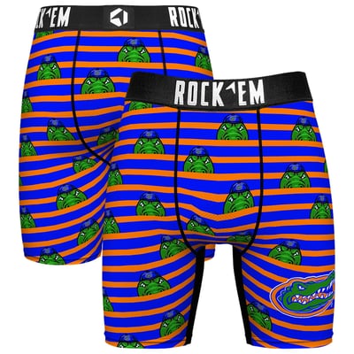  Florida Gators Rock Em Mascot Stripes Boxer Briefs - Royal