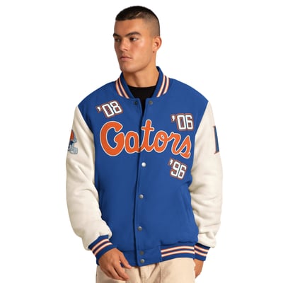 Florida Gators Starter Triple Crown Commemorative Full Snap Jacket - Royal