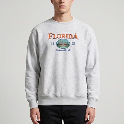  Florida Gators Uscape Apparel New Heights Heavyweight Sweatshirt - Heather Gray