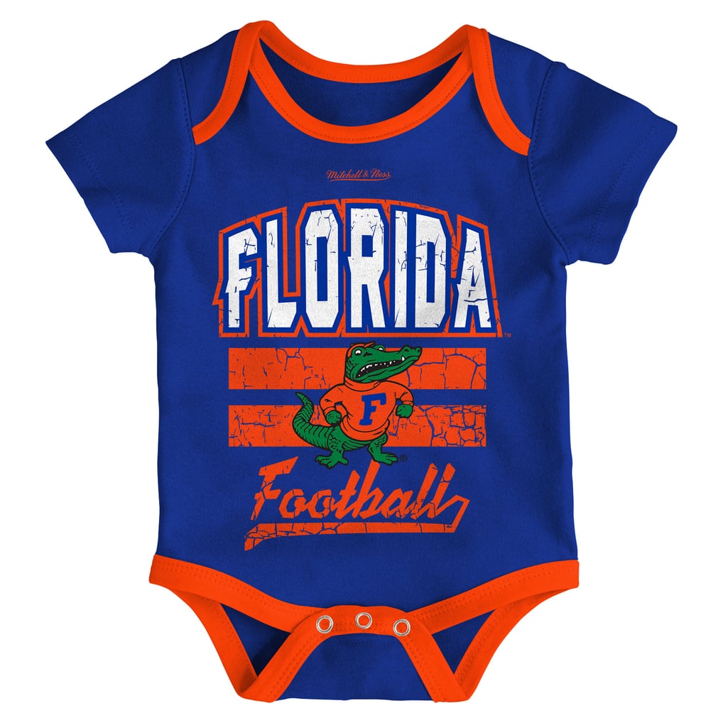 Florida Gators Mitchell & Ness Newborn & Infant 3-Pack Bodysuit, Bib and Bootie Set - Royal