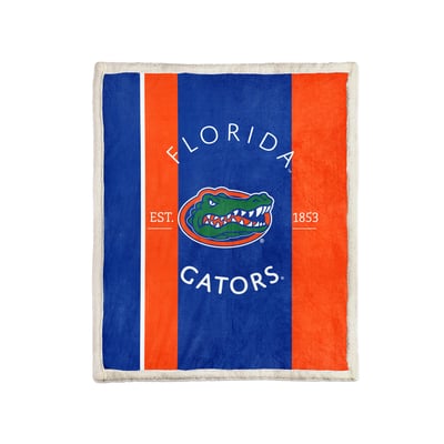 Florida Gators Pegasus Block Stripe 50" x 60" Ultra Cozy Sherpa Blanket